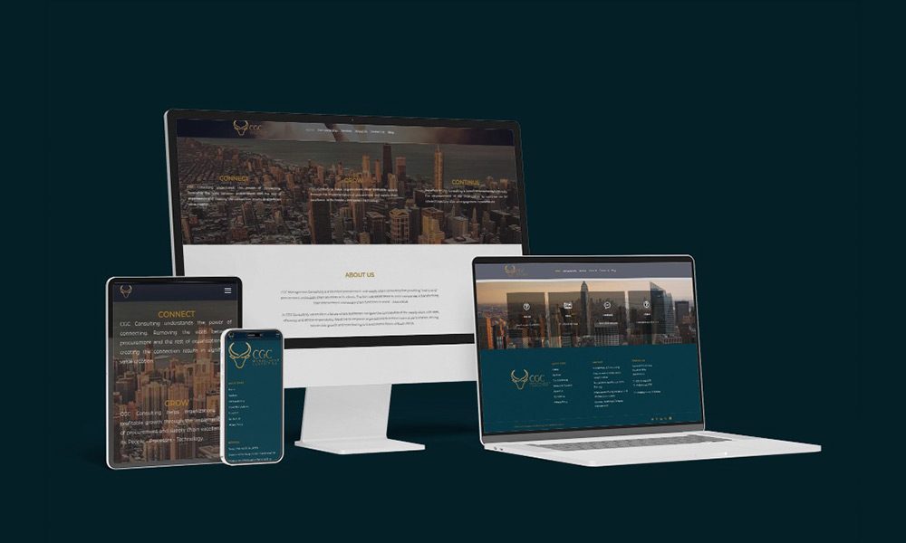 Responsive website design for CGC Management Consulting, optimized for mobile and tablet viewing